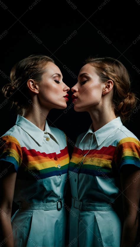 duas lésbicas se beijando|Duas Mulheres Se Beijando Enquanto Tomam Chá